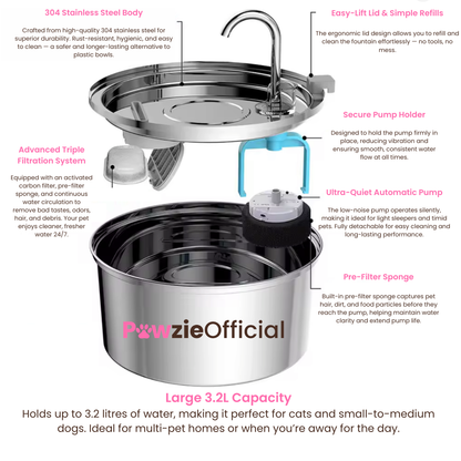 PawzieOfficial™️ - Automatic Water Fountain 60% OFF