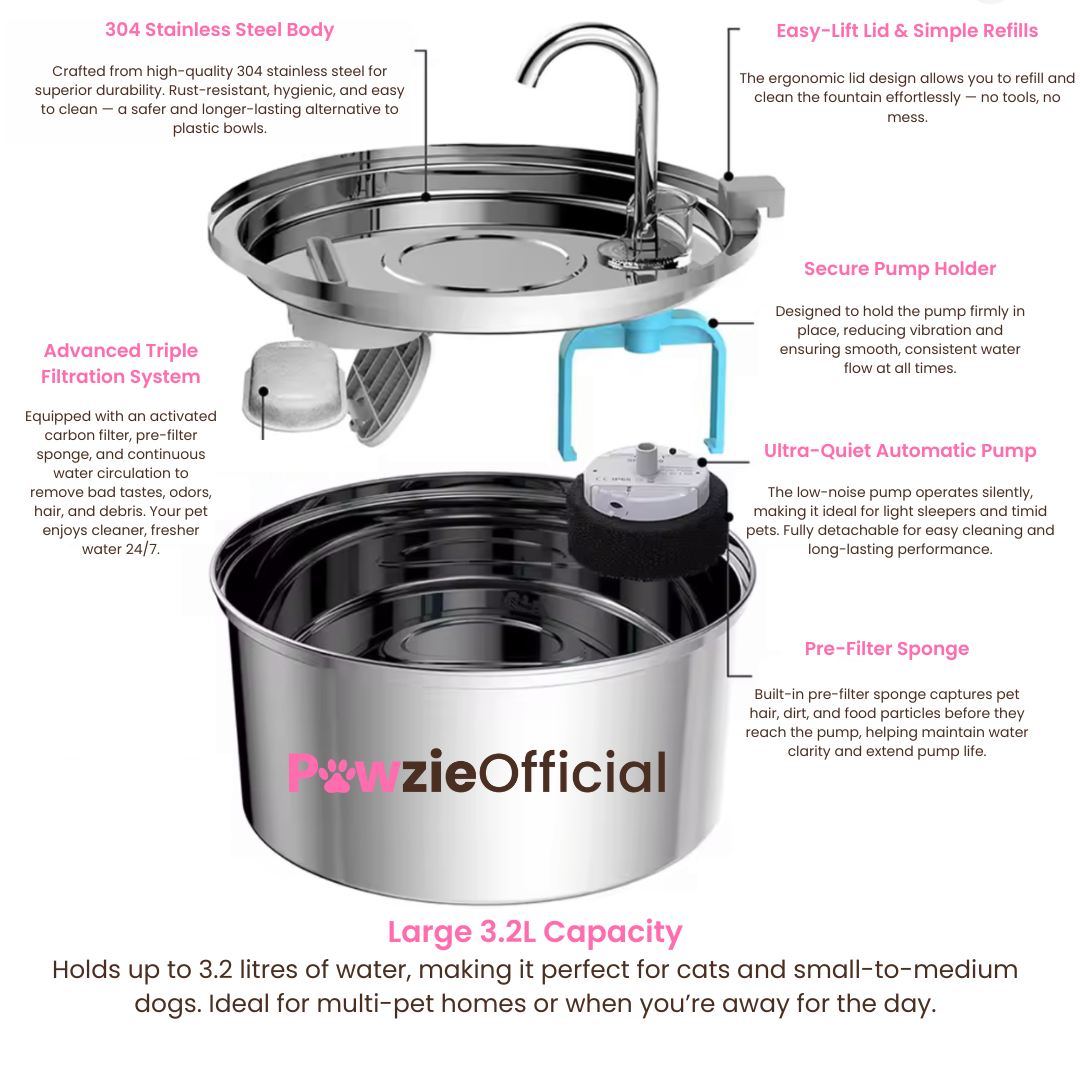 PawzieOfficial™️ - Automatic Water Fountain 50% OFF